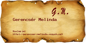 Gerencsér Melinda névjegykártya