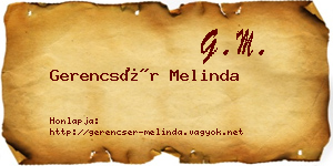Gerencsér Melinda névjegykártya