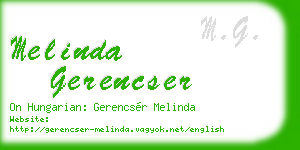 melinda gerencser business card